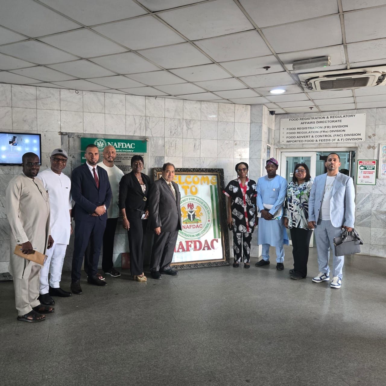 The Libyan delegation and Clarion Shipping representatives with officials at NAFDAC